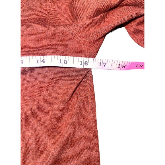 BANANA REPUBLIC Women's V-Neck Sweater in Dark Orange Size XS Wool Silk Acrylic - Picture 10 of 14